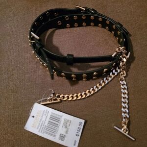 Michael kors Black leather guitar strap